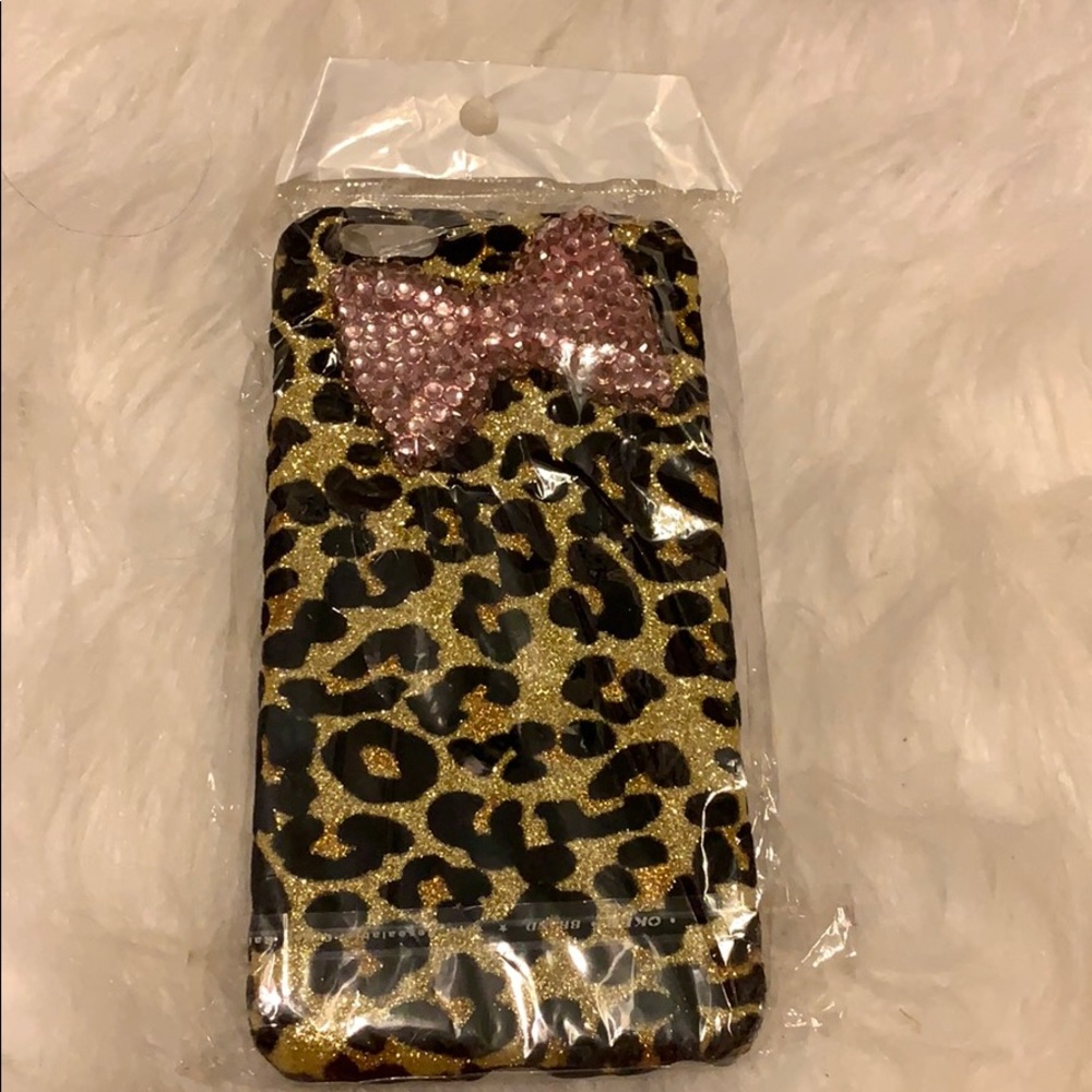 iPhone 8 Plus leopard bling case